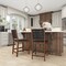2-Pack Brown Black Counter Bar Stool PU Leather Wood Frame Comfortable